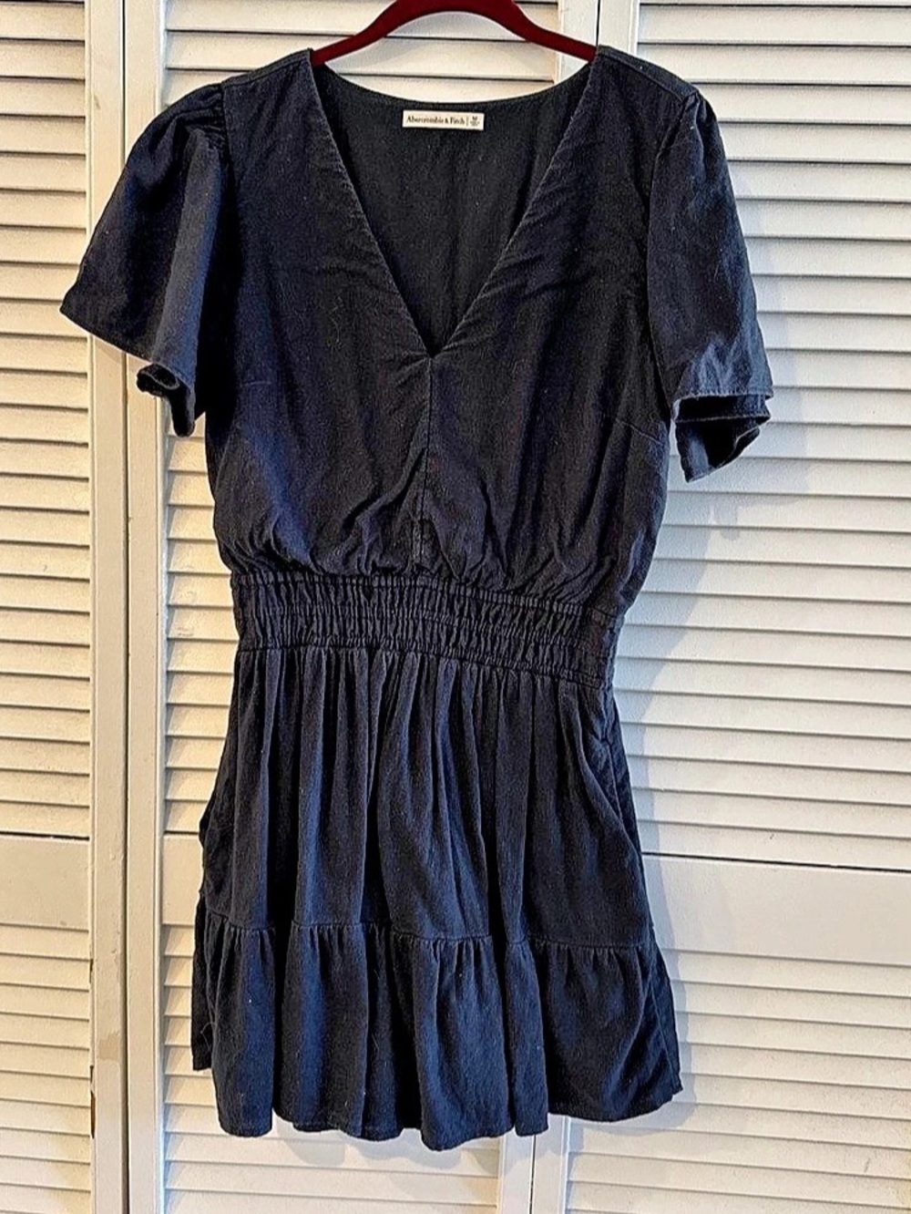 Abercrombie & Fitch Black Mini Dress Size Medium Like New